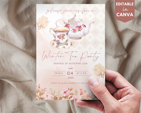 Enhigh Tea Invitation Template