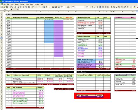 Enhome Improvement Excel Template