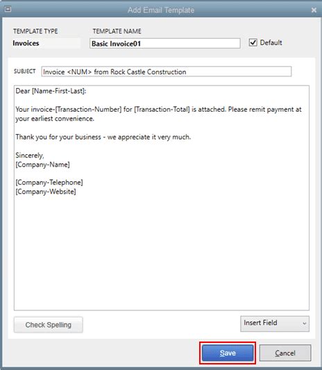 Enhow To Change Invoice Email Template In Quickbooks Desktop