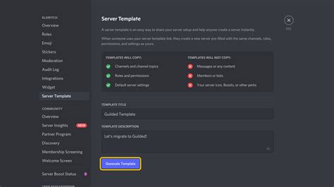 Enhow To Copy Server Template Discord
