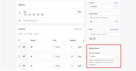 Enhow To Create A New Product Template In Shopify