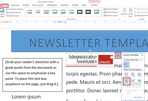 Enhow To Create A Newsletter In Word Without A Template