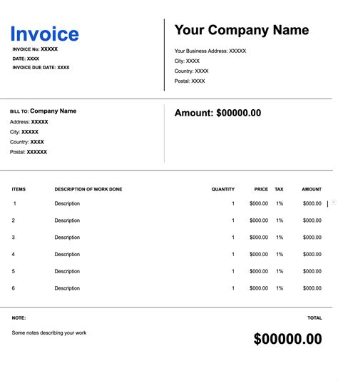 Enhow To Create An Invoice Template In Google Sheets