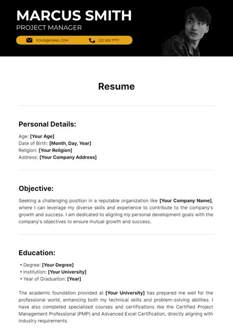 Enhow To Edit A Resume Template In Word
