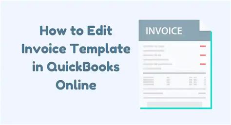Enhow To Edit An Invoice Template In Quickbooks