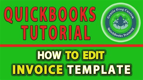 Enhow To Edit Templates In Quickbooks