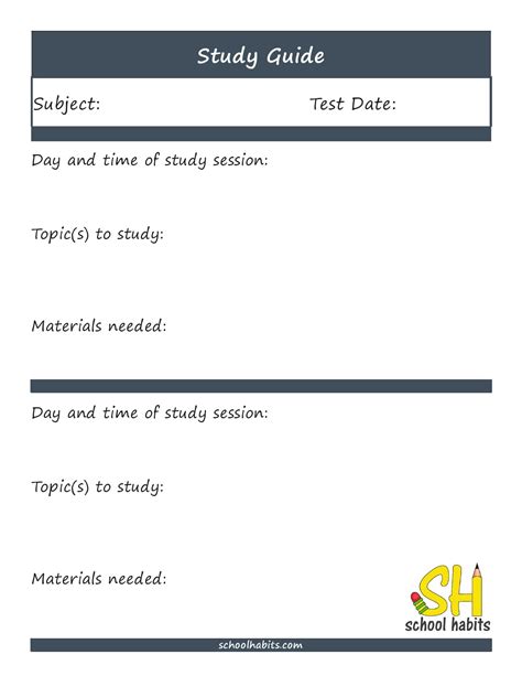 Enhow To Make A Study Guide Template