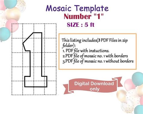 Enhow To Make Mosaic Number Template In Word