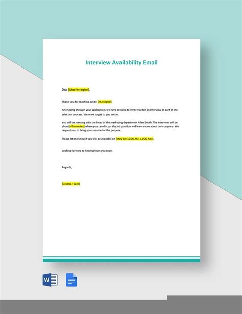 Enhow To Send Availability In Email Template