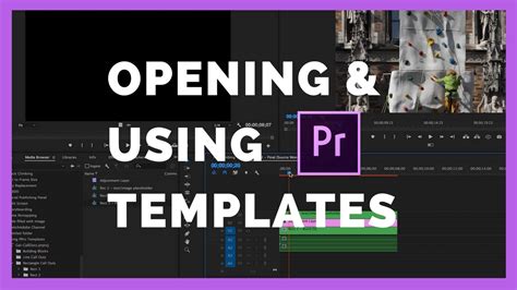 Enhow To Use A Template In Premiere Pro