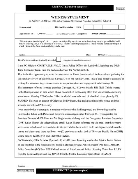 Enhow To Write A Statement For Court Template