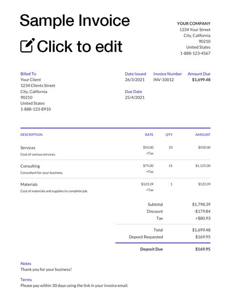 Enhow To Write An Invoice Template