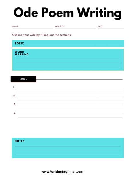 Enhow To Write An Ode Template