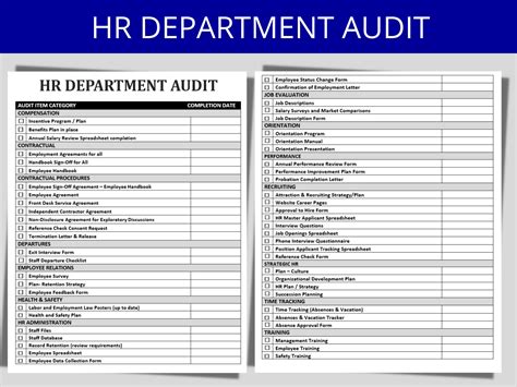 Enhr Audit Checklist Template