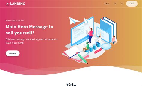 Enhtml Css Landing Page Template