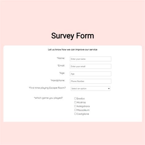 Enhtml Survey Template