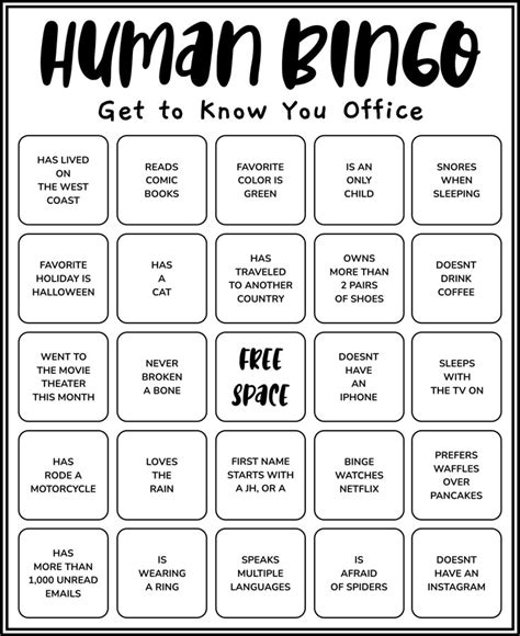 Enhuman Bingo Template