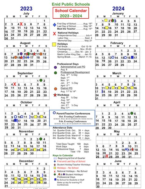 Enid Public Schools Calendar 2024