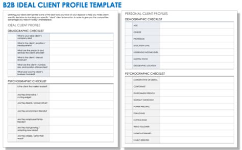 Enideal Client Profile Template