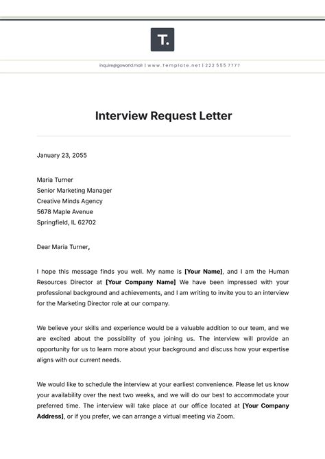 Eninformational Interview Request Template
