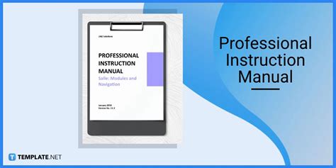 Eninstruction Manual Template Google Docs