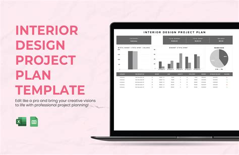 Eninterior Design Project Plan Template Excel