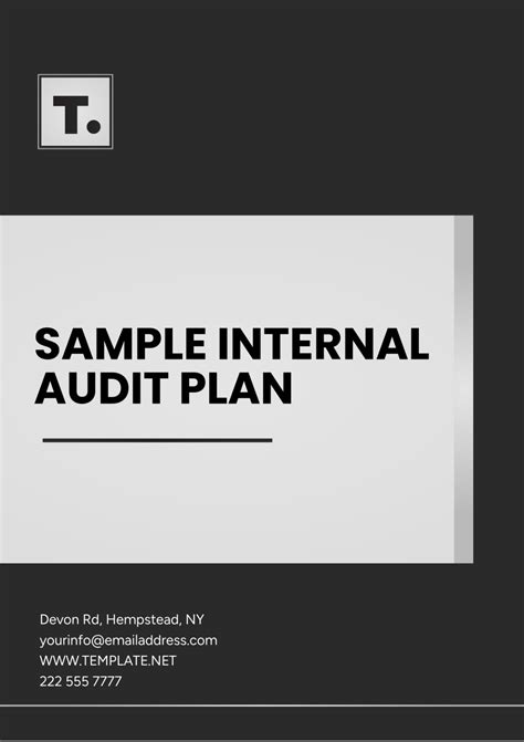 Eninternal Audit Plan Template