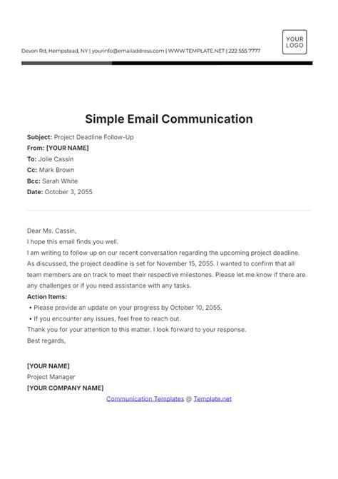 Eninternal Communication Email Template