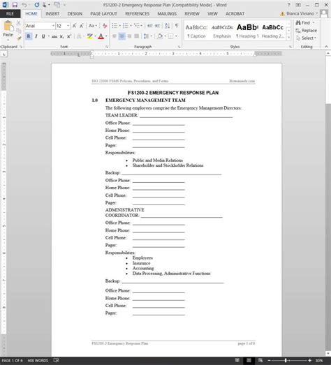 Enintervention Plan Template