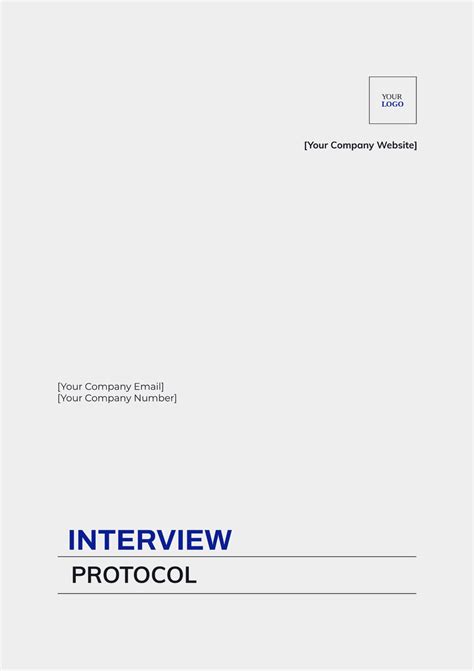 Eninterview Protocol Template