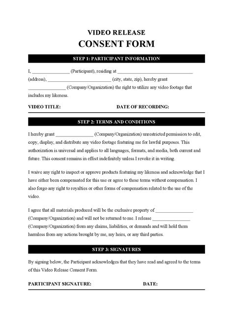 Eninterview Release Form Template