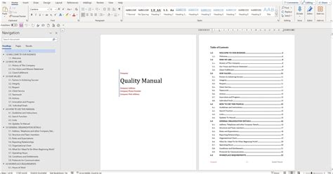 Eniso Quality Manual Template