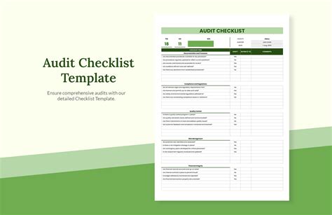 Enit Audit Checklist Template