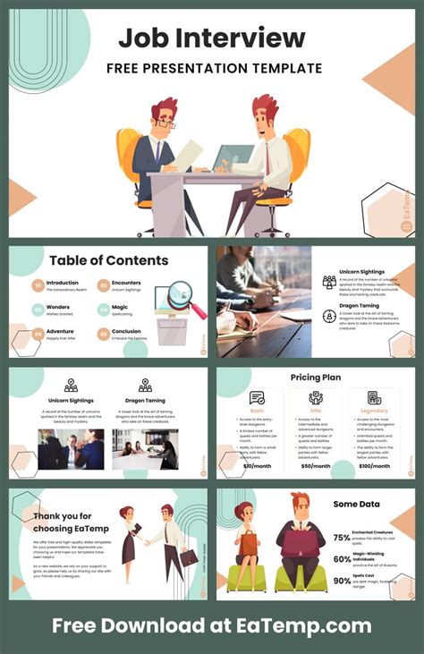 Enjob Interview Powerpoint Presentation Templates
