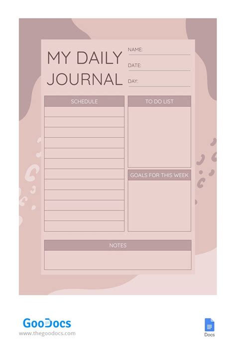Enjournal Google Docs Template