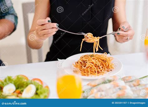 Enjoying Spaghetti