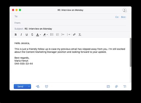 Enjust Checking In Email Template