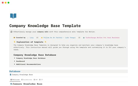 Enknowledge Base Notion Template