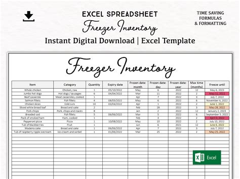 Enlaboratory Freezer Inventory Excel Template