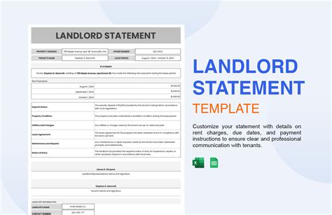 Enlandlord Statement Template