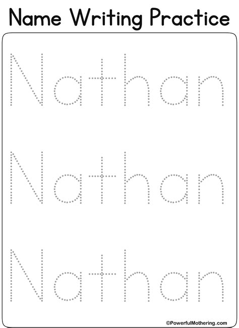 Enlearn To Write Name Template