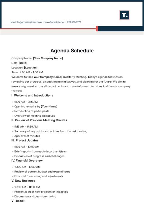Enlearning Agenda Template