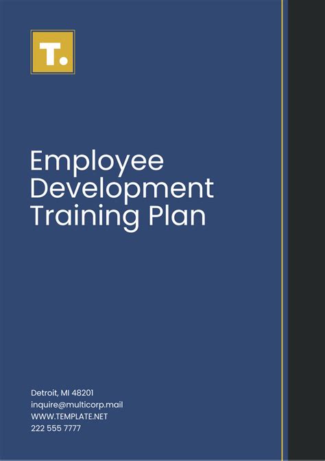 Enlearning And Development Training Plan Template
