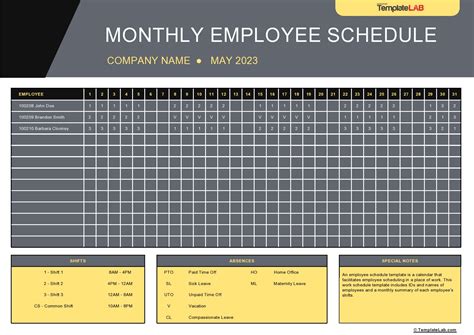 Enlease Schedule Excel Template