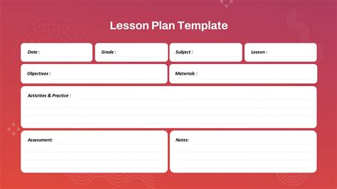 Enlesson Plan Template Google Slides