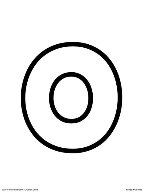 Enletter O Template Printable