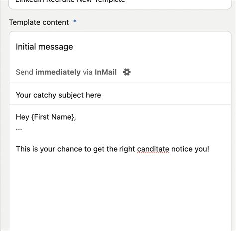 Enlinkedin Recruiter Inmail Template