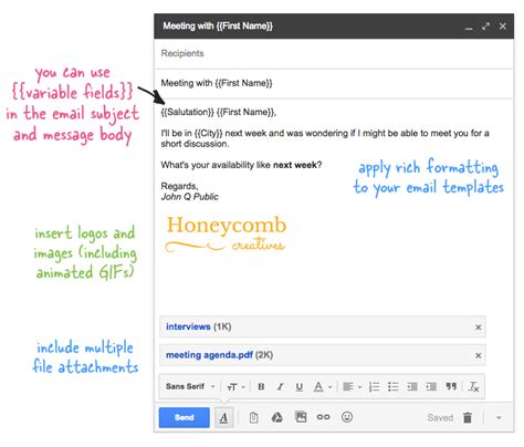 Enmail Merge Email Template