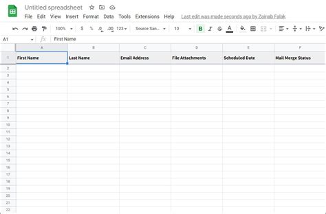 Enmail Merge Template Google Sheets