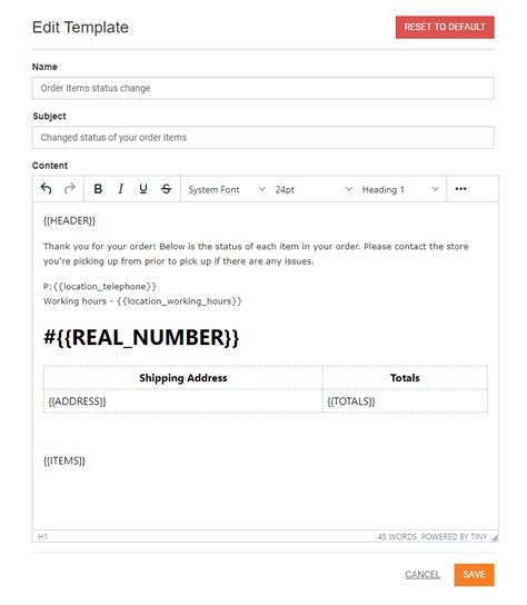 Enmailgun Template Variables